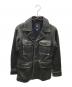 GAP（ギャップ）の古着「レザーカーコート　OLDGAP」｜ブラック