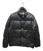 AVIREX×Adam et Ropeアヴィレックス×アダム エ ロペ）の古着「レザーダウンジャケット　783-4250018」｜ブラック