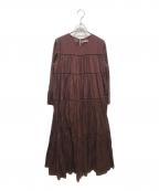 ne quittez pasヌキテパ）の古着「ティアードワンピース　010411CK1」｜ブラウン