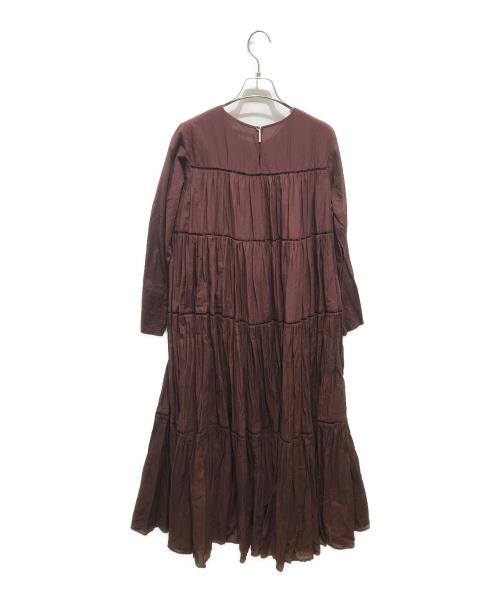 ne quittez pas（ヌキテパ）ne quittez pas (ヌキテパ) ティアードワンピース　010411CK1 ブラウン サイズ:記載無しの為実寸参照の古着・服飾アイテム
