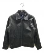 GAPギャップ）の古着「カウレザージャケット　776019-01　 OLD 2001年製」｜ブラック