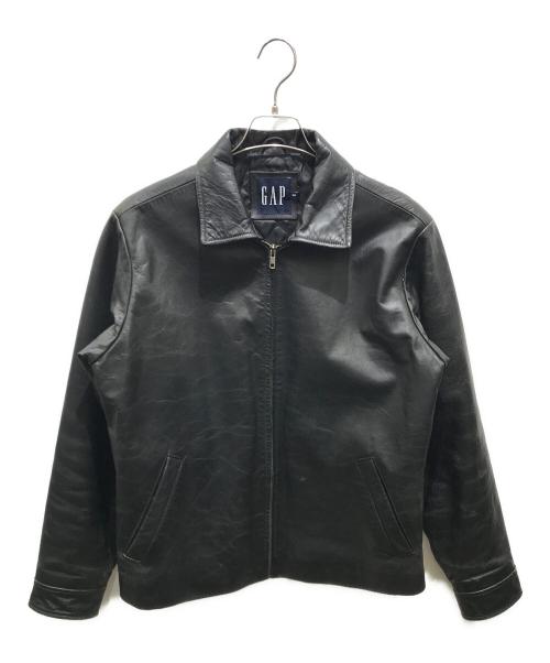 GAP（ギャップ）GAP (ギャップ) カウレザージャケット　776019-01　 OLD 2001年製 ブラック サイズ:Sの古着・服飾アイテム