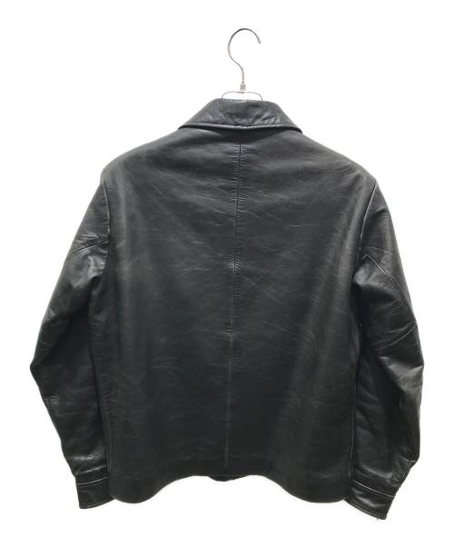 GAP（ギャップ）GAP (ギャップ) カウレザージャケット　776019-01　 OLD 2001年製 ブラック サイズ:Sの古着・服飾アイテム