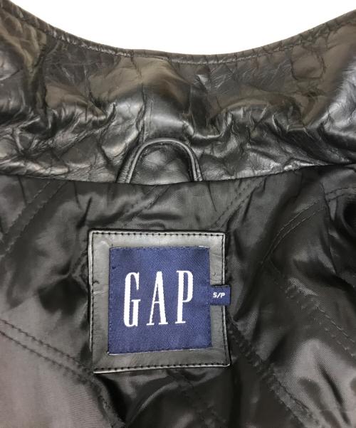 GAP（ギャップ）GAP (ギャップ) カウレザージャケット　776019-01　 OLD 2001年製 ブラック サイズ:Sの古着・服飾アイテム
