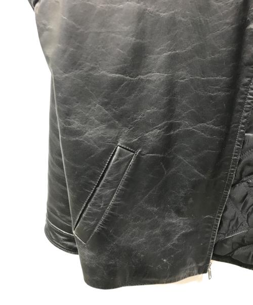 GAP（ギャップ）GAP (ギャップ) カウレザージャケット　776019-01　 OLD 2001年製 ブラック サイズ:Sの古着・服飾アイテム