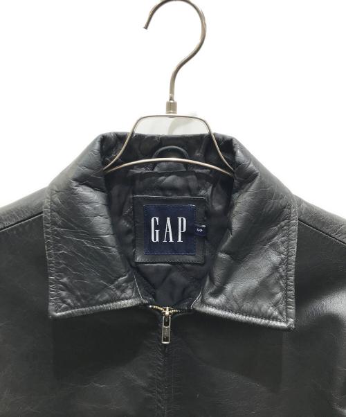 GAP（ギャップ）GAP (ギャップ) カウレザージャケット　776019-01　 OLD 2001年製 ブラック サイズ:Sの古着・服飾アイテム