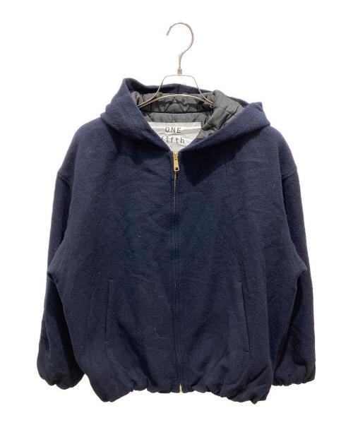 ONE FIFTH（ワンフィフス）ONE FIFTH (ワンフィフス) メルトン ウール 中綿 パーカー ネイビー サイズ:3の古着・服飾アイテム