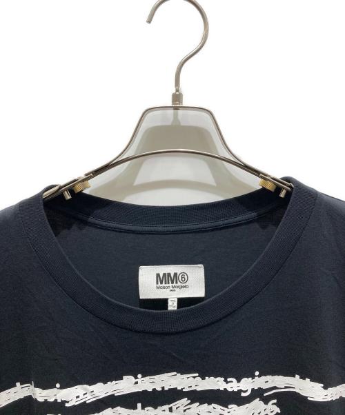 MM6 Maison Margiela（エムエムシックスメゾンマルジェラ）MM6 Maison Margiela (エムエムシックスメゾンマルジェラ) PRINTED OVERSIZE DRESS　S32CT0878 ネイビー サイズ:Lの古着・服飾アイテム