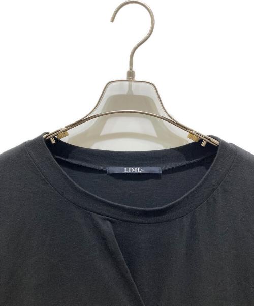 LIMI feu（リミフゥ）LIMI feu (リミフゥ) ジップデザイン変形オーバーサイズTシャツ　LC-T03-034 ブラック サイズ:Sの古着・服飾アイテム