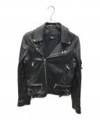 RAF BY RAF SIMONSラフバイ ラフシモンズ）の古着「ライダースジャケット」｜ブラック