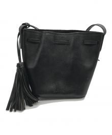 POLO RALPH LAUREN（ポロ・ラルフローレン）の古着「レザーショルダーバッグ」｜ブラック