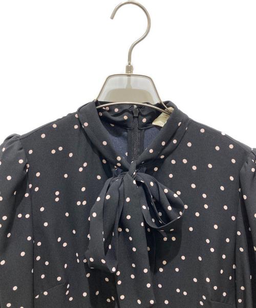 Kate Spade（ケイトスペード）Kate Spade (ケイトスペード) 総柄ワンピース ブラックの古着・服飾アイテム