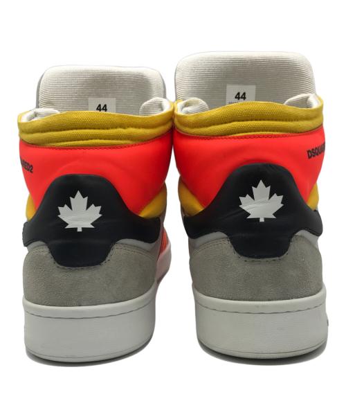 DSQUARED2（ディースクエアード）DSQUARED2 (ディースクエアード) ‘Boxer’ high-top sneakers グレー×オレンジ サイズ:44の古着・服飾アイテム
