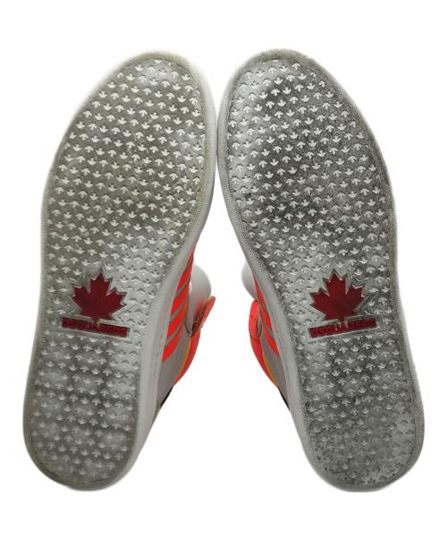 DSQUARED2（ディースクエアード）DSQUARED2 (ディースクエアード) ‘Boxer’ high-top sneakers グレー×オレンジ サイズ:44の古着・服飾アイテム