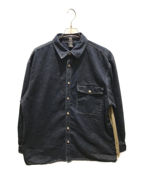 MARITHE+FRANCOIS GIRBAUD（マリテフランソワジルボー）MARITHE+FRANCOIS GIRBAUD (マリテフランソワジルボー) リメイクデニムシャツ インディゴ サイズ:XLの古着・服飾アイテム