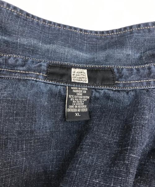 MARITHE+FRANCOIS GIRBAUD（マリテフランソワジルボー）MARITHE+FRANCOIS GIRBAUD (マリテフランソワジルボー) リメイクデニムシャツ インディゴ サイズ:XLの古着・服飾アイテム