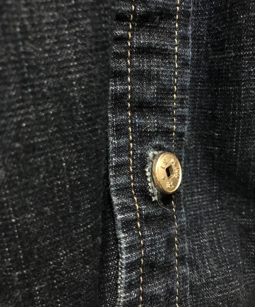 MARITHE+FRANCOIS GIRBAUD（マリテフランソワジルボー）MARITHE+FRANCOIS GIRBAUD (マリテフランソワジルボー) リメイクデニムシャツ インディゴ サイズ:XLの古着・服飾アイテム