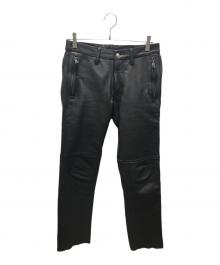 Hysteric Glamour（ヒステリックグラマー）の古着「レザーパンツ　2LP-1936」｜ブラック