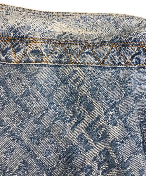 DIESEL（ディーゼル）DIESEL (ディーゼル) All Over Logo Oversized Denim Jacket　D-LATE インディゴ サイズ:Lの古着・服飾アイテム