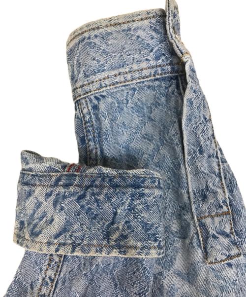 DIESEL（ディーゼル）DIESEL (ディーゼル) All Over Logo Oversized Denim Jacket　D-LATE インディゴ サイズ:Lの古着・服飾アイテム