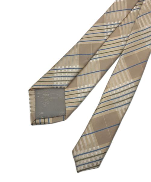 Vivienne Westwood（ヴィヴィアンウエストウッド）Vivienne Westwood (ヴィヴィアンウエストウッド) シルクネクタイ アイボリー サイズ:記載無しの為実寸参照の古着・服飾アイテム