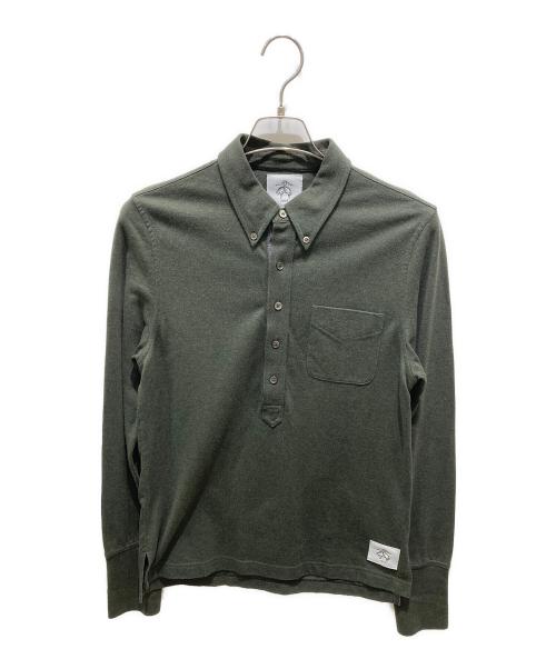 Black Fleece by BROOKS BROTHERS（ブラックフリース バイ ブルックスブラザーズ）Black Fleece by BROOKS BROTHERS (ブラックフリース バイ ブルックスブラザーズ) 長袖ポロシャツ グリーン サイズ:BB1の古着・服飾アイテム