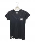 CHROME HEARTSクロムハーツ）の古着「VネックTシャツ」｜ブラック