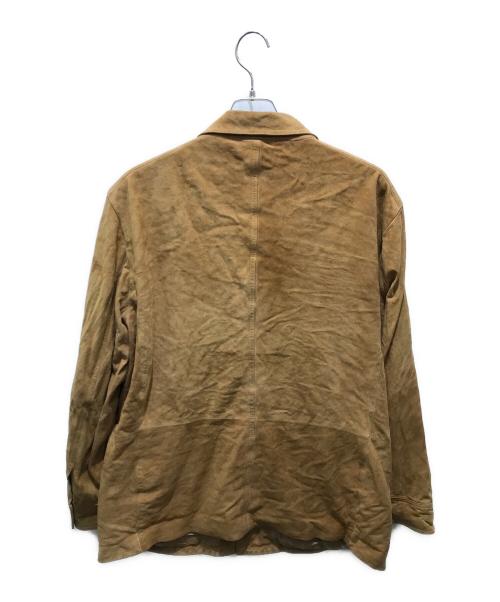 POLO RALPH LAUREN（ポロ・ラルフローレン）POLO RALPH LAUREN (ポロ・ラルフローレン) スエードシャツジャケット　 イタリア製 ゴートスキン ベージュ サイズ:XLの古着・服飾アイテム