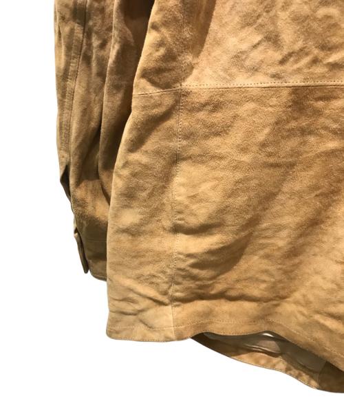 POLO RALPH LAUREN（ポロ・ラルフローレン）POLO RALPH LAUREN (ポロ・ラルフローレン) スエードシャツジャケット　 イタリア製 ゴートスキン ベージュ サイズ:XLの古着・服飾アイテム