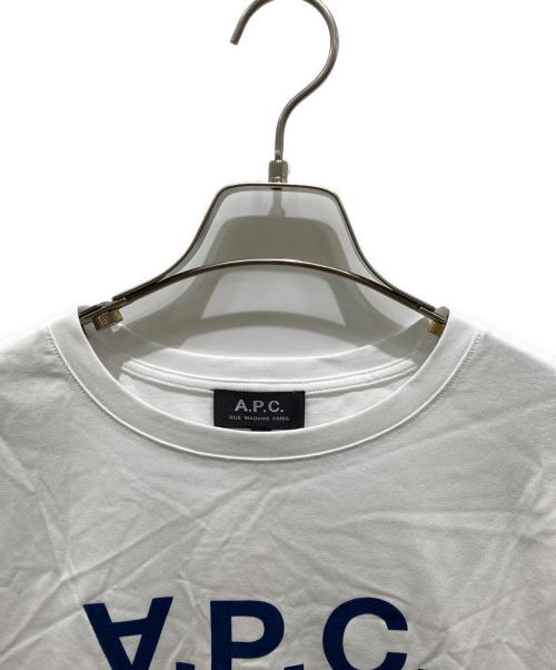 A.P.C.（アーペーセー）A.P.C. (アーペーセー) VPC ロゴTシャツ　25085-1-97261 ホワイト×ネイビー サイズ:Mの古着・服飾アイテム