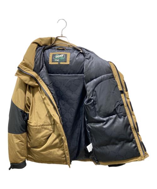 SCHOTT BROS.（ショット）SCHOTT BROS. (ショットブロス) ダウンジャケット ブラウン×ブラック サイズ:Lの古着・服飾アイテム