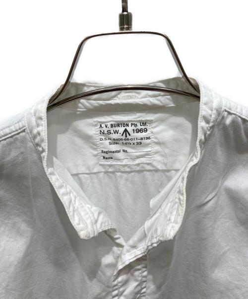 USED（ユーズド）USED (ユーズド) Army Band Collar Shirt ホワイト サイズ:Mの古着・服飾アイテム