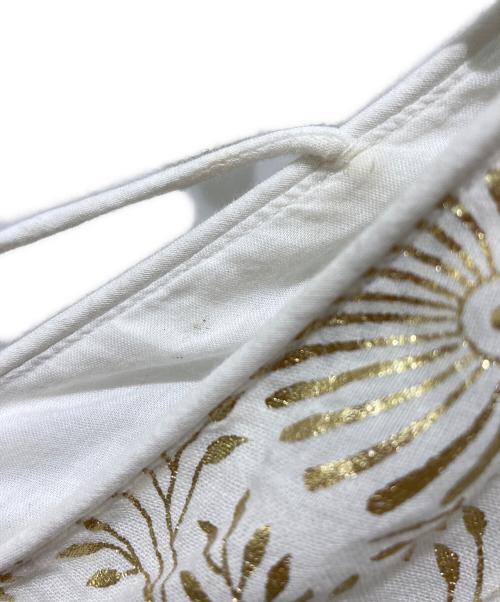 ne quittez pas（ヌキテパ）ne quittez pas (ヌキテパ) Cotton Voile Foil Flower Print Volume Sleeve Dress　010431GL2 アイボリー サイズ:記載無しの為実寸参照の古着・服飾アイテム