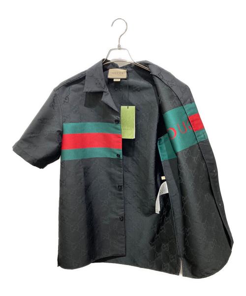 GUCCI（グッチ）GUCCI (グッチ) GGナイロンジャガードシャツ　782743 ZAQD2 ブラック サイズ:44の古着・服飾アイテム