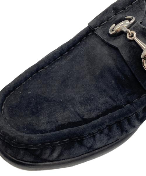 GUCCI（グッチ）GUCCI (グッチ) ホースビットGGキャンパスローファー　110 0009 ブラック サイズ:43 1/2の古着・服飾アイテム