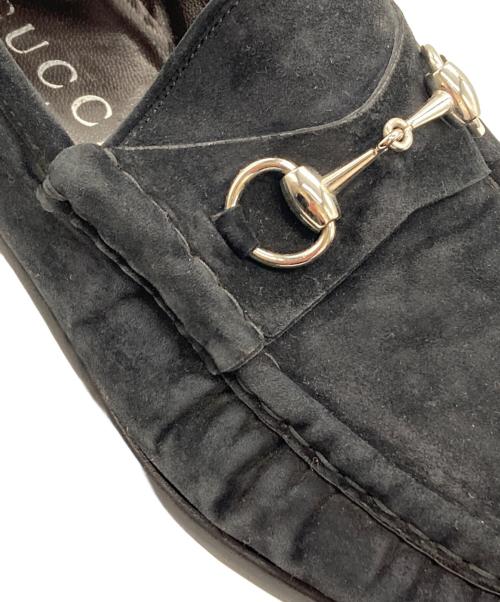 GUCCI（グッチ）GUCCI (グッチ) ホースビットGGキャンパスローファー　110 0009 ブラック サイズ:43 1/2の古着・服飾アイテム