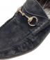 中古・古着 GUCCI (グッチ) ホースビットGGキャンパスローファー　110 0009 ブラック サイズ:43 1/2：12000円