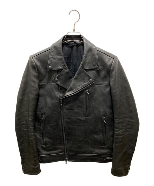 ATTACHMENT（アタッチメント）ATTACHMENT (アタッチメント) ダブルライダースジャケット　AB42-227 ホースレザー ブラック サイズ:3の古着・服飾アイテム
