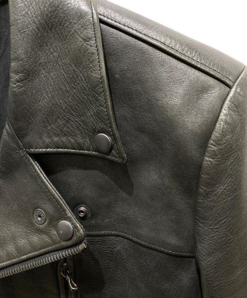 ATTACHMENT（アタッチメント）ATTACHMENT (アタッチメント) ダブルライダースジャケット　AB42-227 ホースレザー ブラック サイズ:3の古着・服飾アイテム