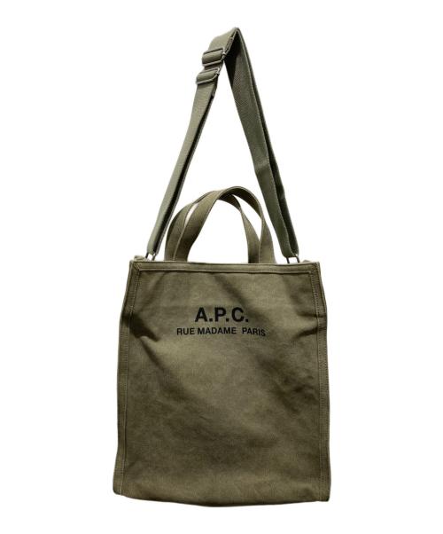 A.P.C.（アーペーセー）A.P.C. (アーペーセー) CABAS RECUPERATION 23P オリーブの古着・服飾アイテム