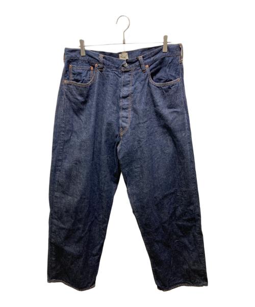 東洋エンタープライズ GOLD（ゴールド）東洋エンタープライズ GOLD (ゴールド) RECYCLED WASTE SUVIN COTTON YARN 11oz. DENIM 5POCKET WIDE PANTS インディゴ サイズ:W36の古着・服飾アイテム