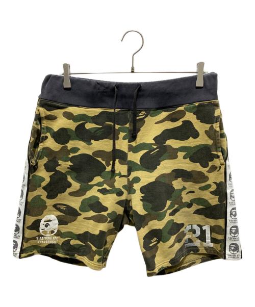 A BATHING APE（ア ベイシング エイプ）A BATHING APE (ア ベイシング エイプ) ハーフパンツ カーキ サイズ:Lの古着・服飾アイテム