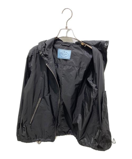 PRADA（プラダ）PRADA (プラダ) ダブルジップアップナイロン パーカ ジャケット　29Z597　国内代理店表記 有 ブラック サイズ:40の古着・服飾アイテム