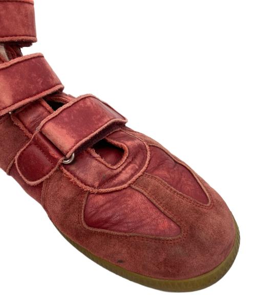 Martin Margiela22（マルタン・マルジェラ22）Martin Margiela22 (マルタン・マルジェラ22) ベルクロハイカットスニーカー レッド サイズ:44の古着・服飾アイテム