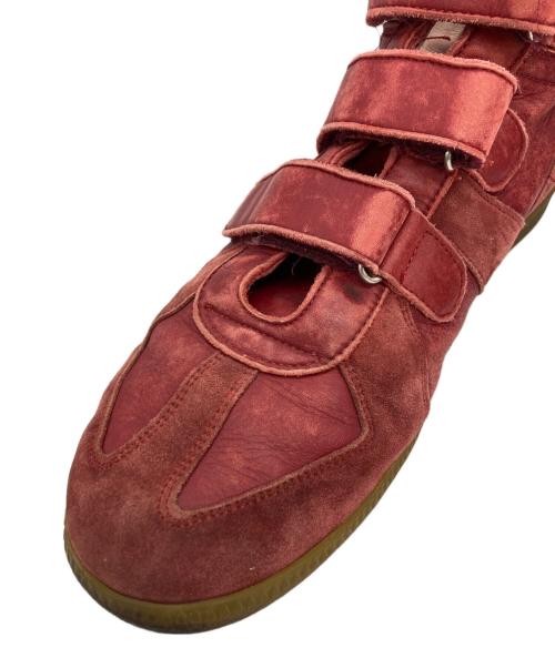 Martin Margiela22（マルタン・マルジェラ22）Martin Margiela22 (マルタン・マルジェラ22) ベルクロハイカットスニーカー レッド サイズ:44の古着・服飾アイテム