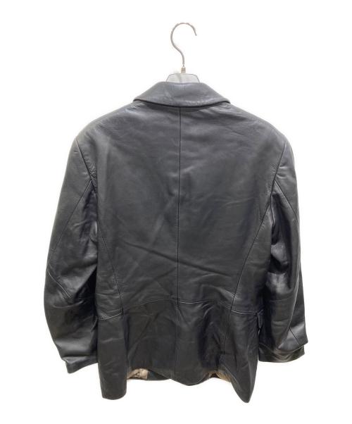 EMPORIO ARMANI（エンポリオアルマーニ）EMPORIO ARMANI (エンポリオアルマーニ) レザージャケット ブラック サイズ:50の古着・服飾アイテム