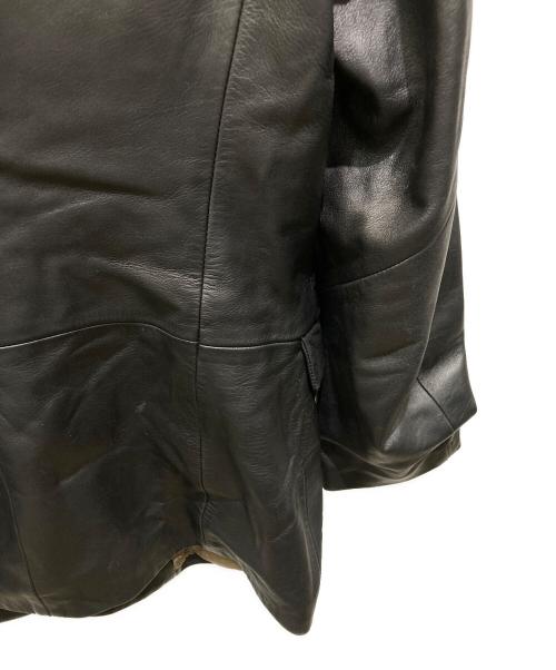 EMPORIO ARMANI（エンポリオアルマーニ）EMPORIO ARMANI (エンポリオアルマーニ) レザージャケット ブラック サイズ:50の古着・服飾アイテム