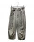 knuth marf（クヌースマーフ）の古着「ベルテッドデニムパンツ」｜グレー