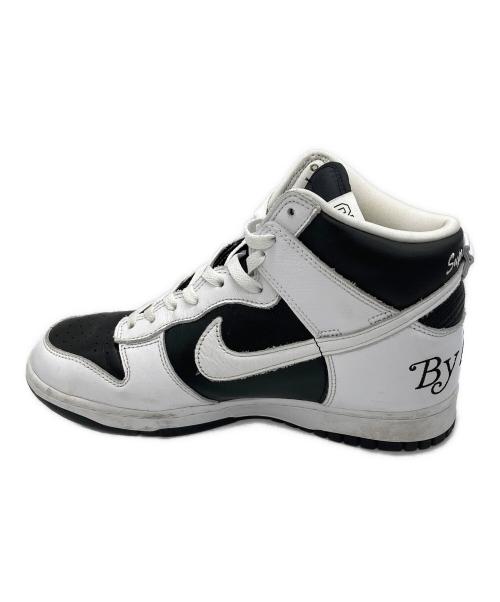 NIKE SB（ナイキエスビー）NIKE SB (ナイキエスビー) SUPREME (シュプリーム) ハイカットスニーカー　Dunk High By Any Means DN3741-002 ホワイト×ブラック サイズ:27の古着・服飾アイテム