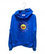 JBalvin×KAIKAI KIKIジェーバルヴィン×カイカイキキ）の古着「フラワープリントフーディーパーカー」｜ブルー